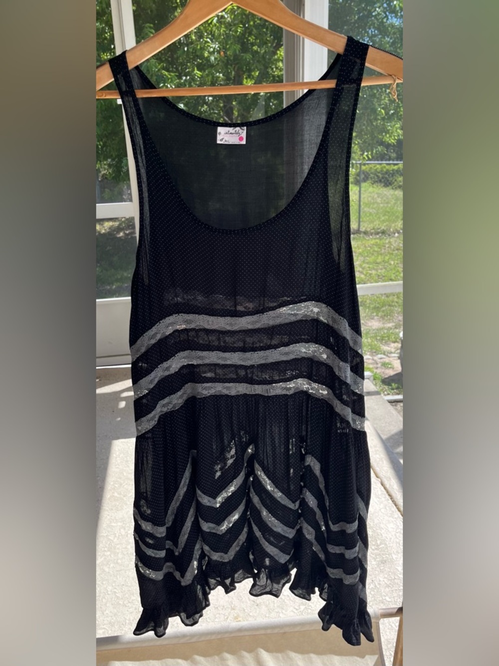 intimately free people black and grey polka dot dress